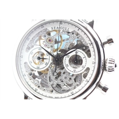 seagull m190sk skeleton mechanical chronograph watch