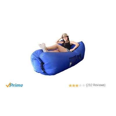 Amazon.com : Best Selling WooHoo 2.0 Giant Outdoor Inflatable Lounger with Carry