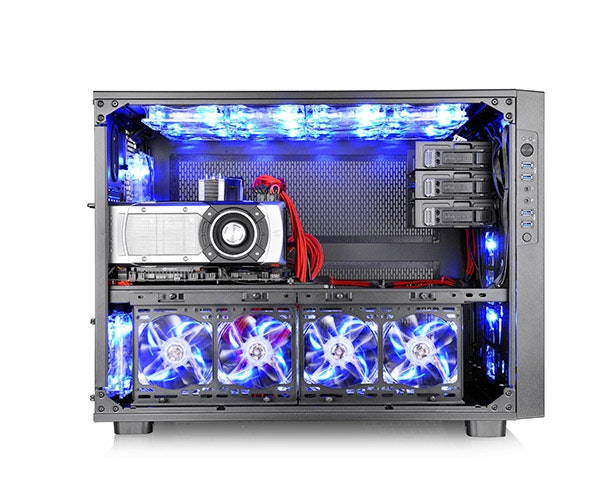 （未使用）Thermaltake CS5157 CA-1D8-00F1WN-00 Thermaltake Core X9 Large Open Cube Gaming Desktop Computer