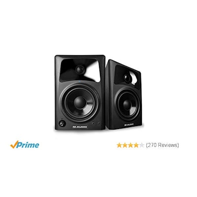 Amazon.com: M-Audio AV42 | 20-Watt Compact Studio Monitor Speakers with 4-inch W