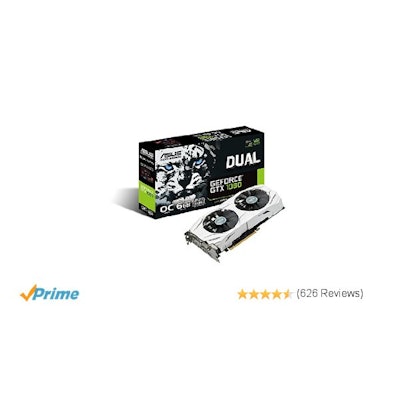 Amazon.com: ASUS GeForce GTX 1060 6GB Dual-fan OC Edition VR Ready Dual HDMI DP 