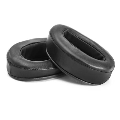 
  Headphone Memory Foam Earpads - Oval - Sheepskin Leather - Angled – Brainwavz