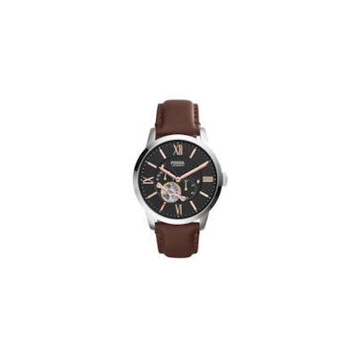 Townsman Automatic Leather Watch - Brown - Fossil