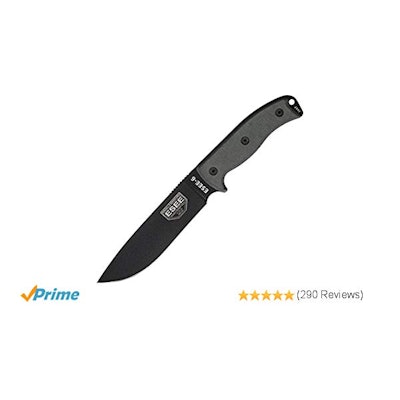 ESEE 6P Black Fixed Blade Knife