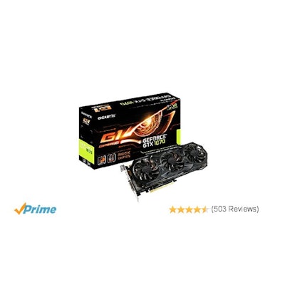 Amazon.com: Gigabyte GV-N1070G1 ROCK-8GD GeForce GTX Graphic Cards: Computers &