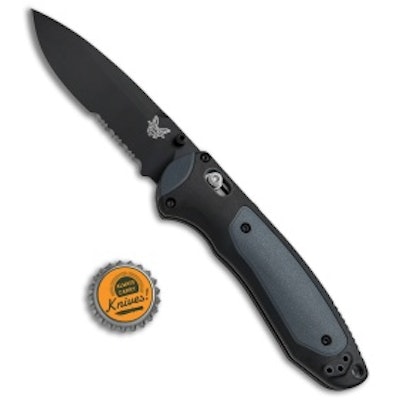 Benchmade 590SBK Boost AXIS-Assist Knife Black/Gray (3.7" Black Serr) - Blade HQ
