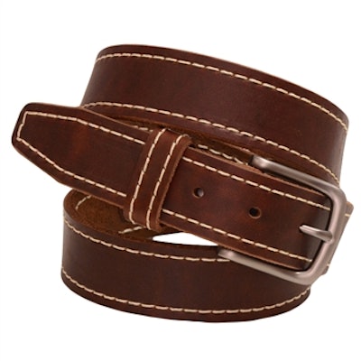 Orion Leather Men Or Women's Re-Tanned walnut leather belt casual