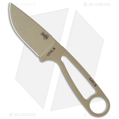 ESEE Izula DE Fixed Blade Neck Knife (2.875" Dark Earth) - Blade HQ