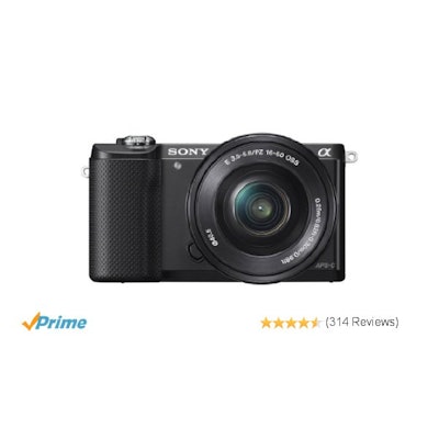Amazon.com : Sony Alpha a5000 Mirrorless Digital Camera with 16-50mm OSS Lens (B