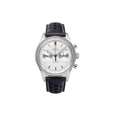 Lexington chronograph - white/silver — Mercer Watch Co. 