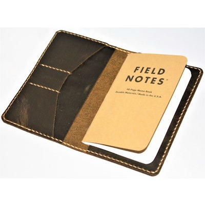 Handmade Leather Cover Wallet Field Notes  Coyote Shell Shock