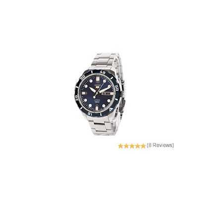 Amazon.com: Seiko 5 Sports Automatic Blue Dial Stainless Steel 100M Mens Watch S