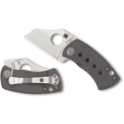 Spyderco Jonathan McNees McBee Folding Knife 1.52" CTS-XHP Wharncliffe Plain Bla