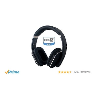Amazon.com: August EP650 Bluetooth Wireless Stereo NFC Headphones (Black): Elect