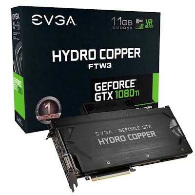 EVGA GeForce GTX 1080 TI FTW3 iCX Hydro Copper GAMING, 11G-P4-6699-KR, 11GB GDDR