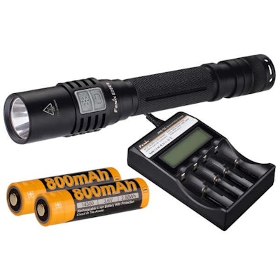 Fenix E25UE Flashlight Bundle with Rechargeable Batteries and Charger