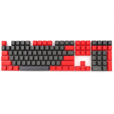 GeekKeys Red/Black Blank Thick PBT Full Keyset - GeekKeys