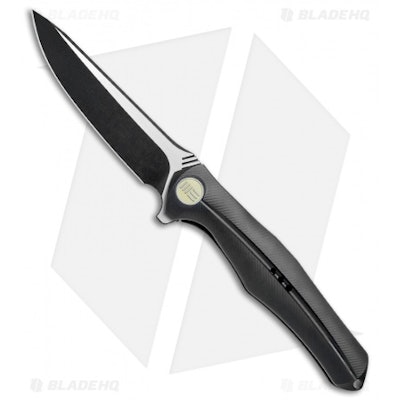 WE Knife Co. 702D Integral Frame Lock Knife Black Titanium (3.9" Black, Satin) -