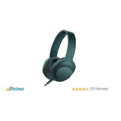 Amazon.com: Sony h.ear on Premium Hi-Res Stereo Headphones (wired), Viridian Blu