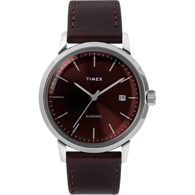 Marlin 40mm Automatic Leather Strap Watch | Timex