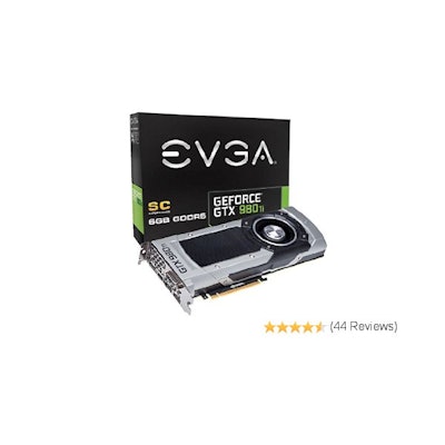  EVGA GeForce GTX 980 Ti 6GB SC GAMING, Silent Cooling Graphics Card 