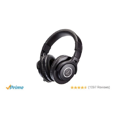 Amazon.com: Audio-Technica ATH-M40x Professional Studio Monitor Headphones: Musi
