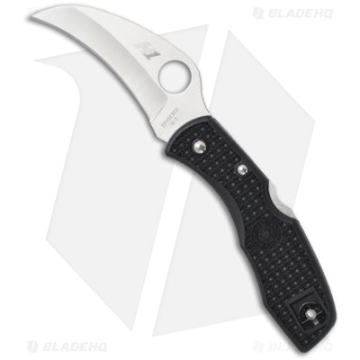 Spyderco Tasman Salt Knife Black FRN (2.94" Satin Plain) C106PBK - Blade HQ