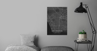 Los Angeles, United States by DesignerMap Art