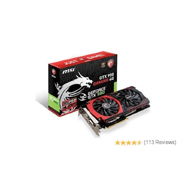 Amazon.com: MSI Graphics Cards GTX 980 GAMING 4G: Computers & Accessories