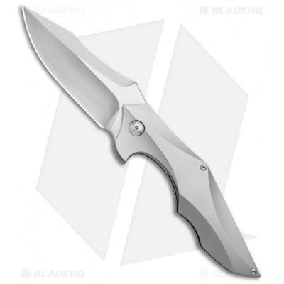 Brous Blades Snody Ante Up Frame Lock Flipper Knife Titanium (3.5" Satin) - Blad