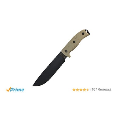 Amazon.com : Ontario 8604 RAT-7 Knife (Tan) : Hunting Knives : Sports & Outdoors