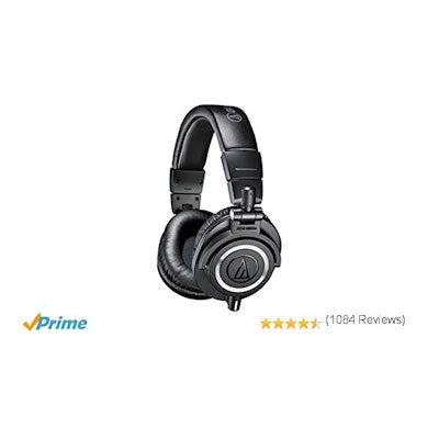 Audio-Technica ATH-M50x Professional Headphones: Amazon.ca: Musical Instruments,
