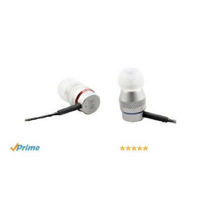 Amazon.com: NarMoo W1M Dual-Driver Headphones with Mic, Silver/White: Electronic