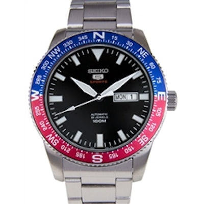 Seiko 5 Sports Automatic Watch with a Rotating Compass Bezel #SRP661K1