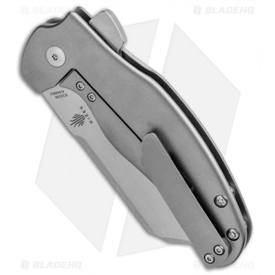 Kizer Sheepdog C01C Left Hand Knife | Titanium + Stonewash | Blade HQ
