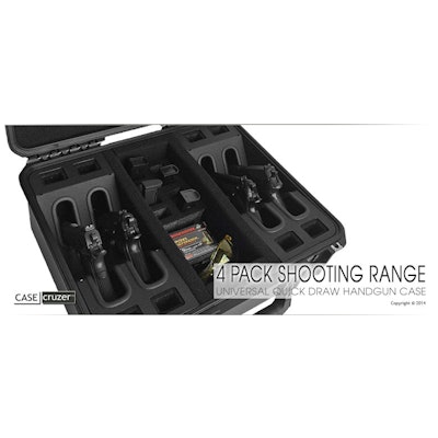 Shooting Range Universal 4 Pack Lockable Handgun Case