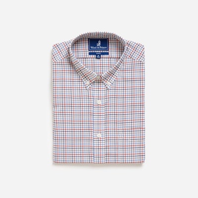 Wool&Prince | Merino Wool Button-Down Shirt | White Tattersall