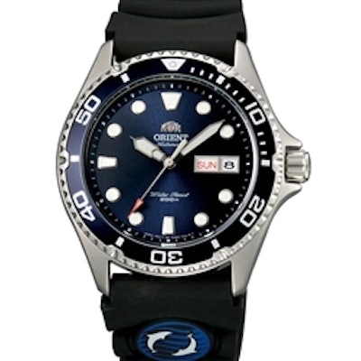 Orient Blue Dial Ray II Automatic Dive Watch w/ Rubber Strap #AA02008D