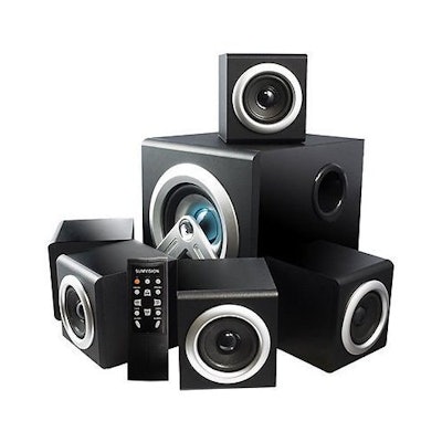 Sumvision V-Cube 5.1 Bluetooth Home Cinema Surround Sound Speaker System Remote: