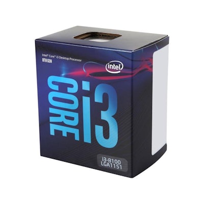 Intel Core i3-8100 Coffee Lake Quad-Core 3.6 GHz LGA 1151 (300 Series) 65W BX806