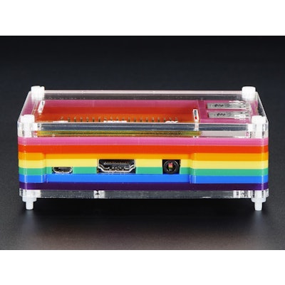 Rainbow Pibow - Enclosure for Raspberry Pi 2 and Model B+ ID: 2084 - $17.95 : Ad