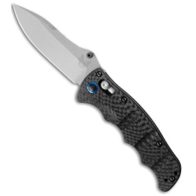 Benchmade Nakamura AXIS Lock Knife Carbon Fiber (3.08" Stonewash) 484-1 - Blade 