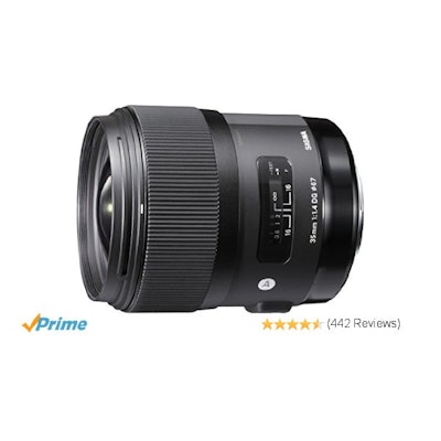 Amazon.com : Sigma 35mm F1.4 ART DG HSM Lens for Canon : Camera Lenses : Camera 