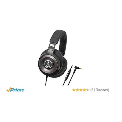 Amazon.com: Audio-Technica ATH-WS1100iS Solid Bass Over-Ear Headphones with In-l