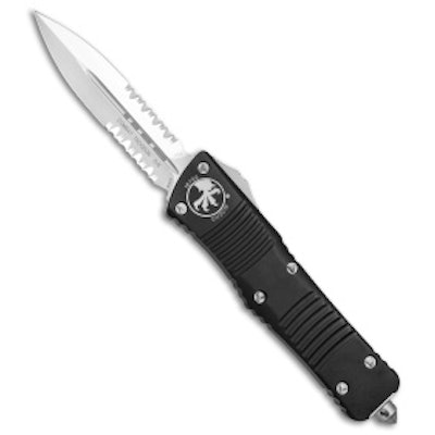 Microtech Combat Troodon OTF Knife D/E Dagger (3.8" Satin Serr) 142-5 - Blade HQ