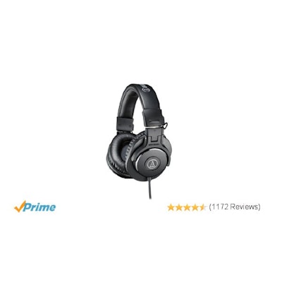 Amazon.com: Audio-Technica ATH-M30x Professional Monitor Headphones: Musical Ins