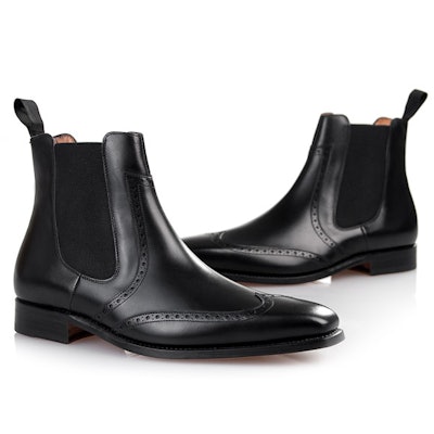 SHOEPASSION.com – Goodyear-welted Brogue Boot in black