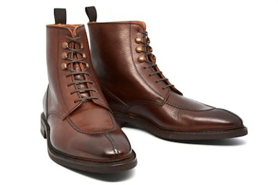 LOUIS split-toe grained leather boot - Cobbler Union