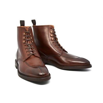 LOUIS split-toe grained leather boot - Cobbler Union