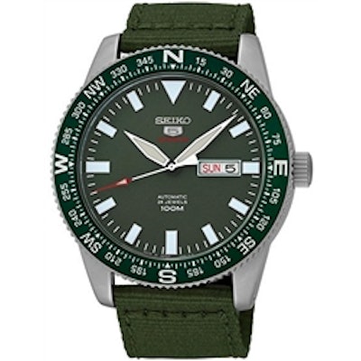 Seiko 5 Sports Automatic Watch with a Rotating Compass Bezel #SRP663J1